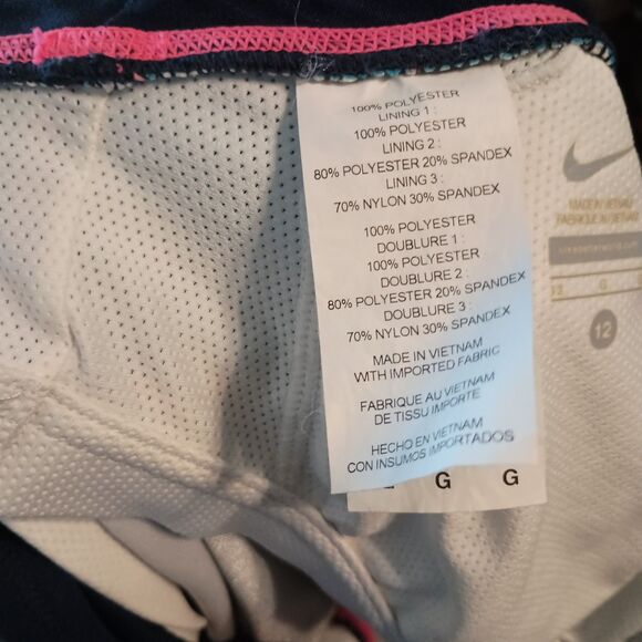 Nike Women's Swimsuit Size 12 One Piece Blue Criss Cross Back - Picture 6 of 6